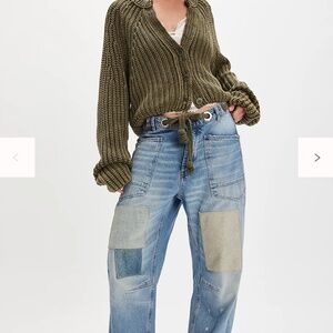 We the free maxi pull on barrel jeans in truest blue size31